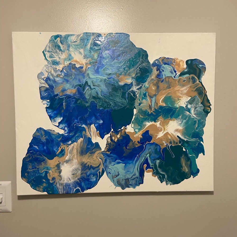24x30 wall art acrylic Dutch pour